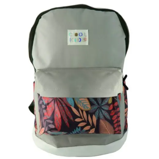 Cool Kids 3-Piece Backpack Set Grey Backpack Front